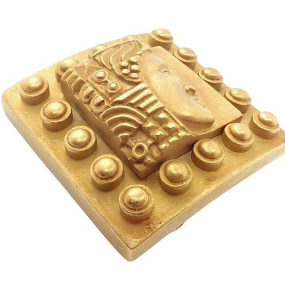 Authentic! Barry Kieselstein Cord 18k Yellow Gold Women Of The World Pin Brooch - Picture 9 of 9